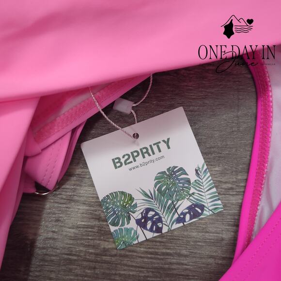 B2Prity Cross Front Tie Back Cut Out Swimdress Swimsuit Size 2XL - Picture 4 of 7